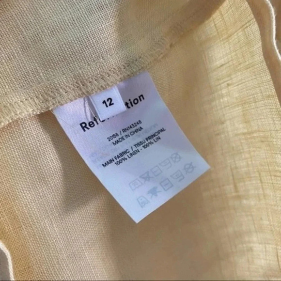 Reformation Roarke Linen Mini Dress B302 - Picture 6 of 9